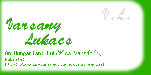 varsany lukacs business card
